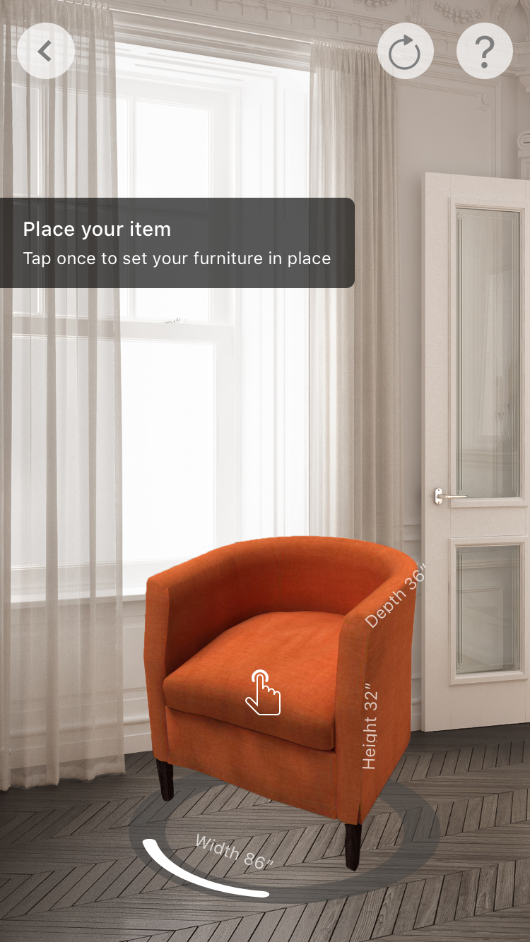 3D Showroom instructions: place furniture